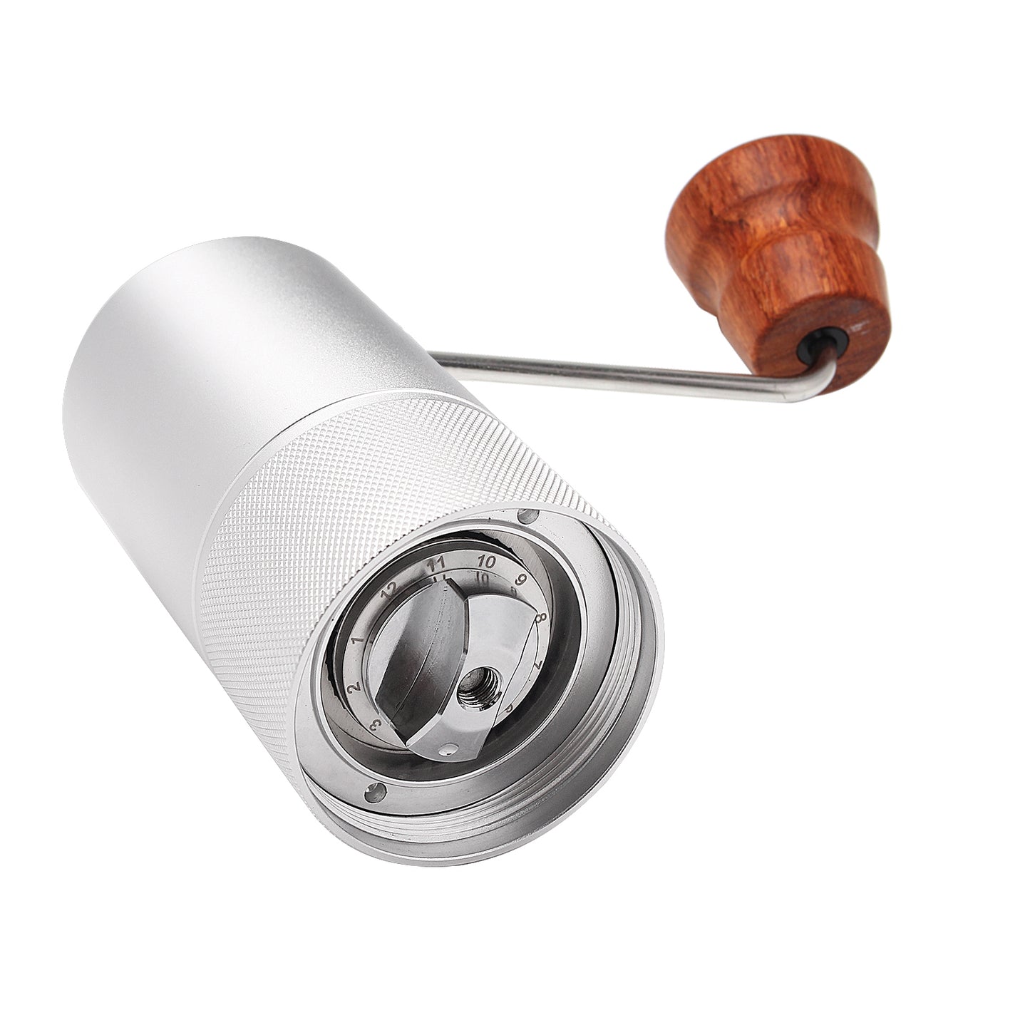 Portable Manual Coffee Grinder Adjustable Aluminum + Stainless Steel Detachable