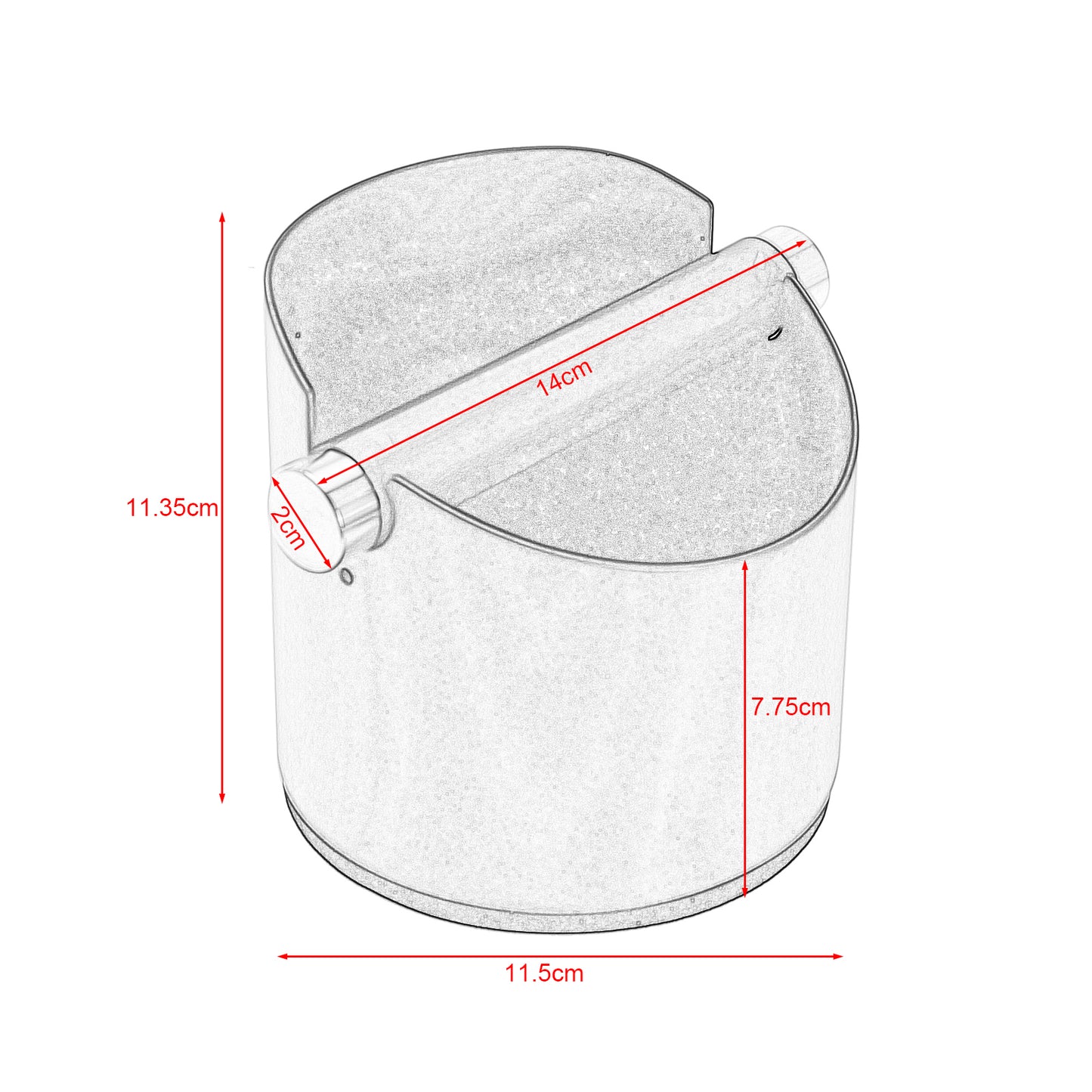 Coffee Grounds Knock Box w/Knock Bar Cafe Stainless Steel Espresso Waste Bin