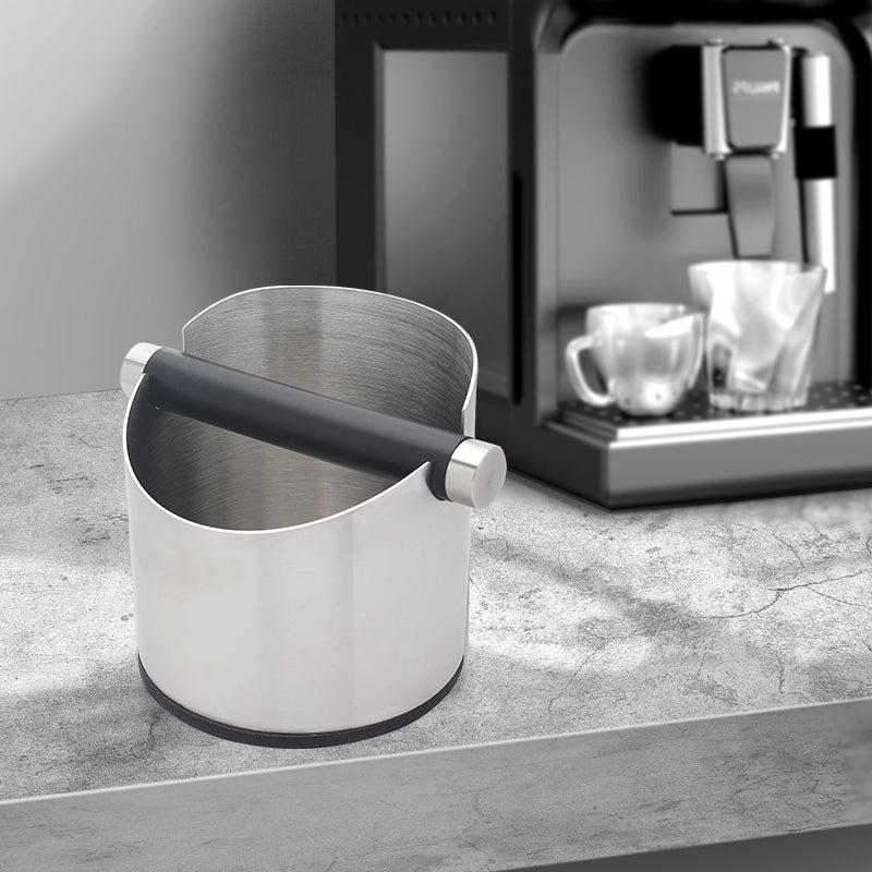 Coffee Grounds Knock Box w/Knock Bar Cafe Stainless Steel Espresso Waste Bin