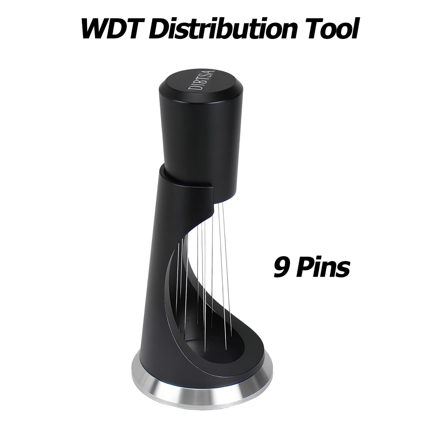 Espresso WDT Distribution Tool Coffee Stirrer 9 Pin 304 Stainless Steel Aluminum
