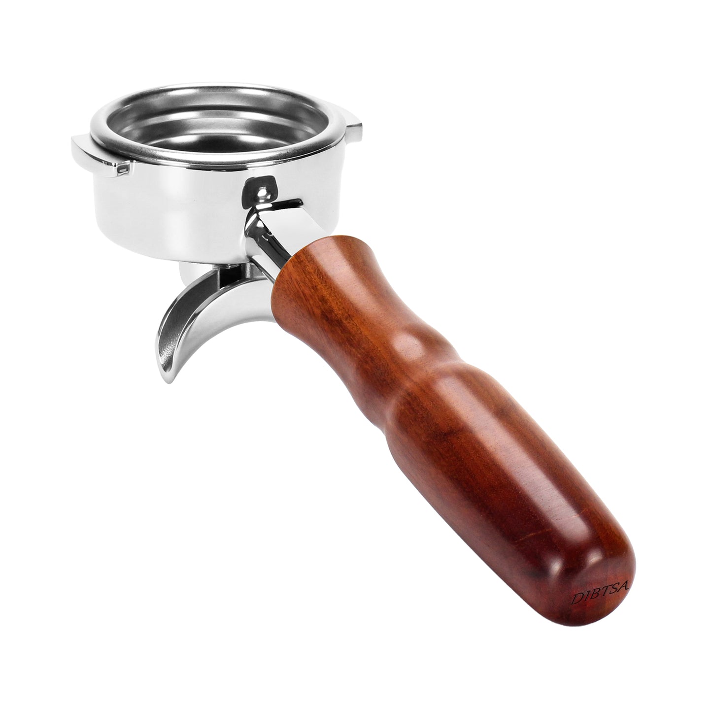 58mm Portafilter For LaMarzocco Espresso Coffee Machine Double Spout Wood Handle