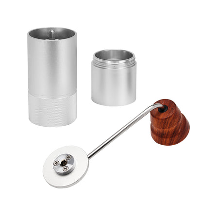 Portable Manual Coffee Grinder Adjustable Aluminum + Stainless Steel Detachable