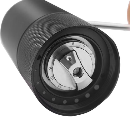 Portable Manual Coffee Grinder Adjustable Aluminum + Stainless Steel Detachable