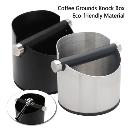 Coffee Grounds Knock Box w/Knock Bar Cafe Stainless Steel Espresso Waste Bin