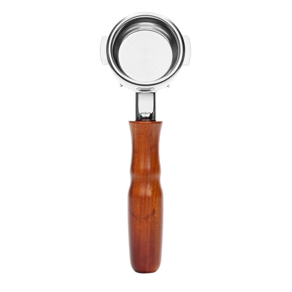 58mm Portafilter For LaMarzocco Espresso Coffee Machine Double Spout Wood Handle