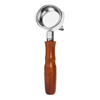 58mm Portafilter For LaMarzocco Espresso Coffee Machine Double Spout Wood Handle