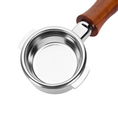 58mm Portafilter For LaMarzocco Espresso Coffee Machine Double Spout Wood Handle