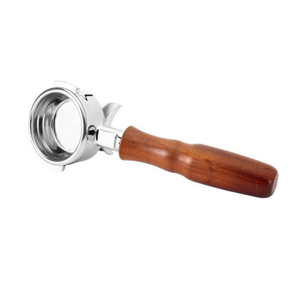58mm Portafilter For LaMarzocco Espresso Coffee Machine Double Spout Wood Handle