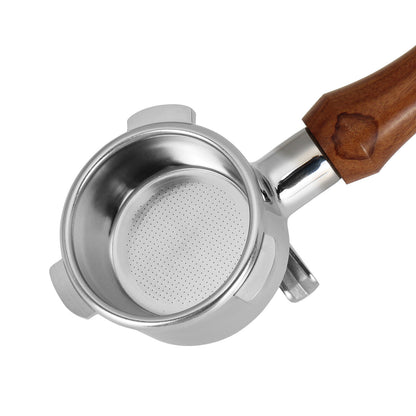 54mm Portafilter For Breville Espresso Coffee Machines Double Spout Wood Handle