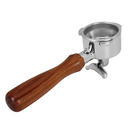 54mm Portafilter For Breville Espresso Coffee Machines Double Spout Wood Handle